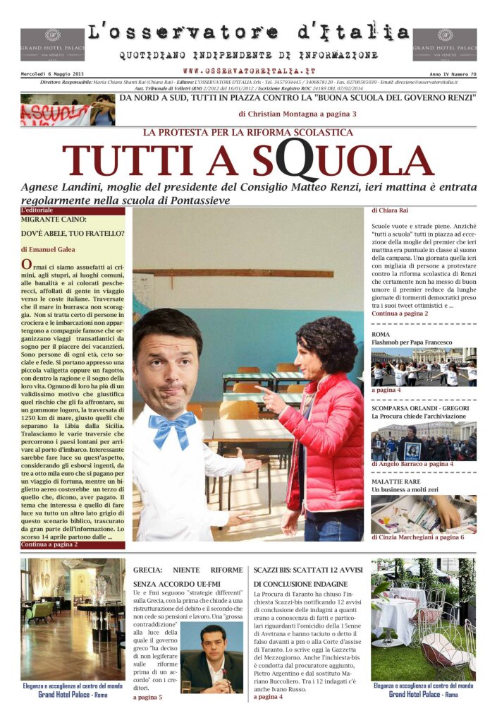 L'osservatore d'Italia edizione del 6 Maggio 2015
